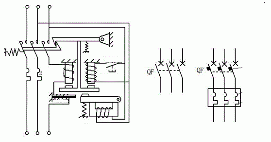 overload protection circuit breaker operating principle schematic and graphical symbol